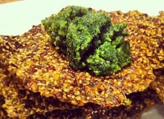 coconut oil flaxseed crackers