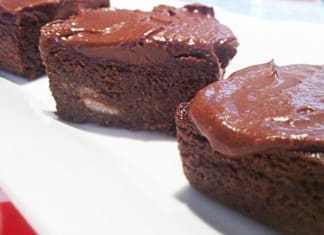 coconut oil post choc millet fudge cake