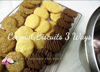 coconut oil post coconut biscuits 3 ways