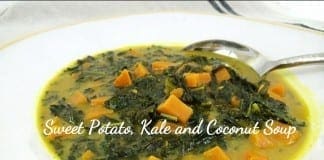 coconut oil post sweet potato, kale and coconut soup