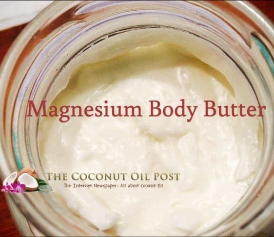 coconut oil post DIY magnesium body butter