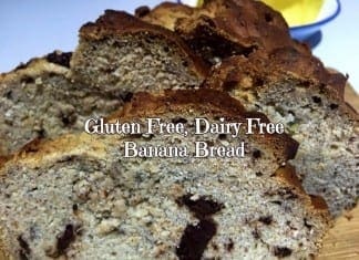 coconut oil post GF DF Banana Choc Bread