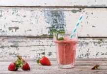 Coconut Oil Post Low Carb Strawberry Smoothie