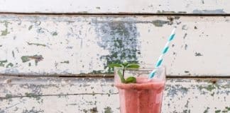 Coconut Oil Post Low Carb Strawberry Smoothie